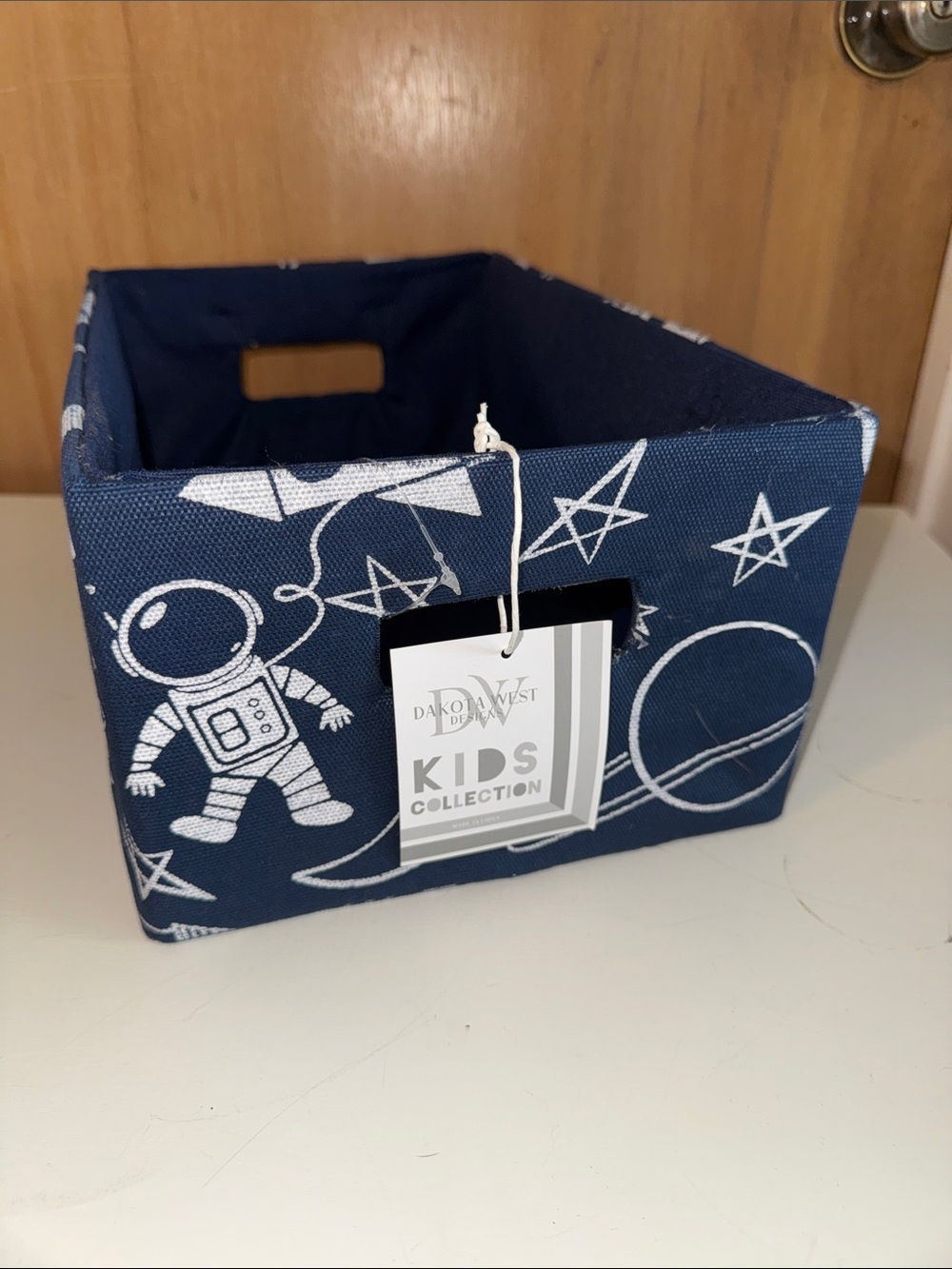 NWTDakota West Kids Collection Astonaut Space Kid’s Storage Bin Bedroom Playroom